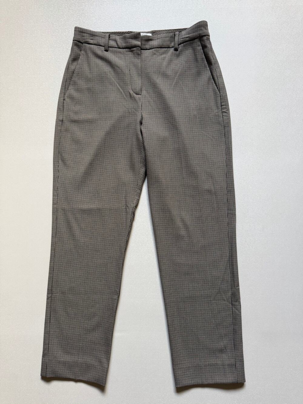 Babaton Women's Brown Cream Houndstooth Print Ankle-length Trousers Pants Size 4
